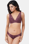 Wacoal Padded Non Wired Medium Coverage Lace Bra - Windsor Wine — thumbnail 7